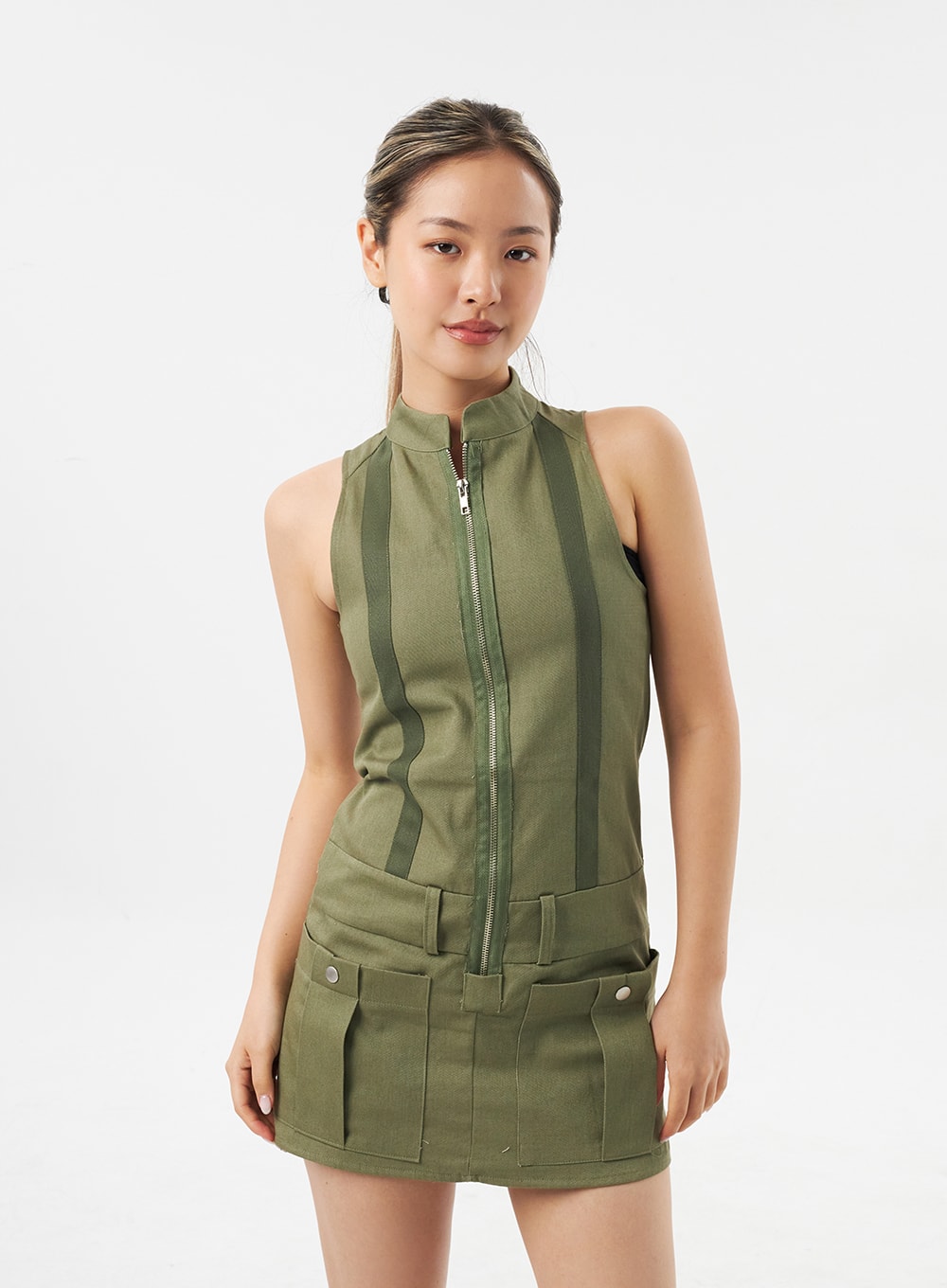 Zip-Up Mini Dress CU302