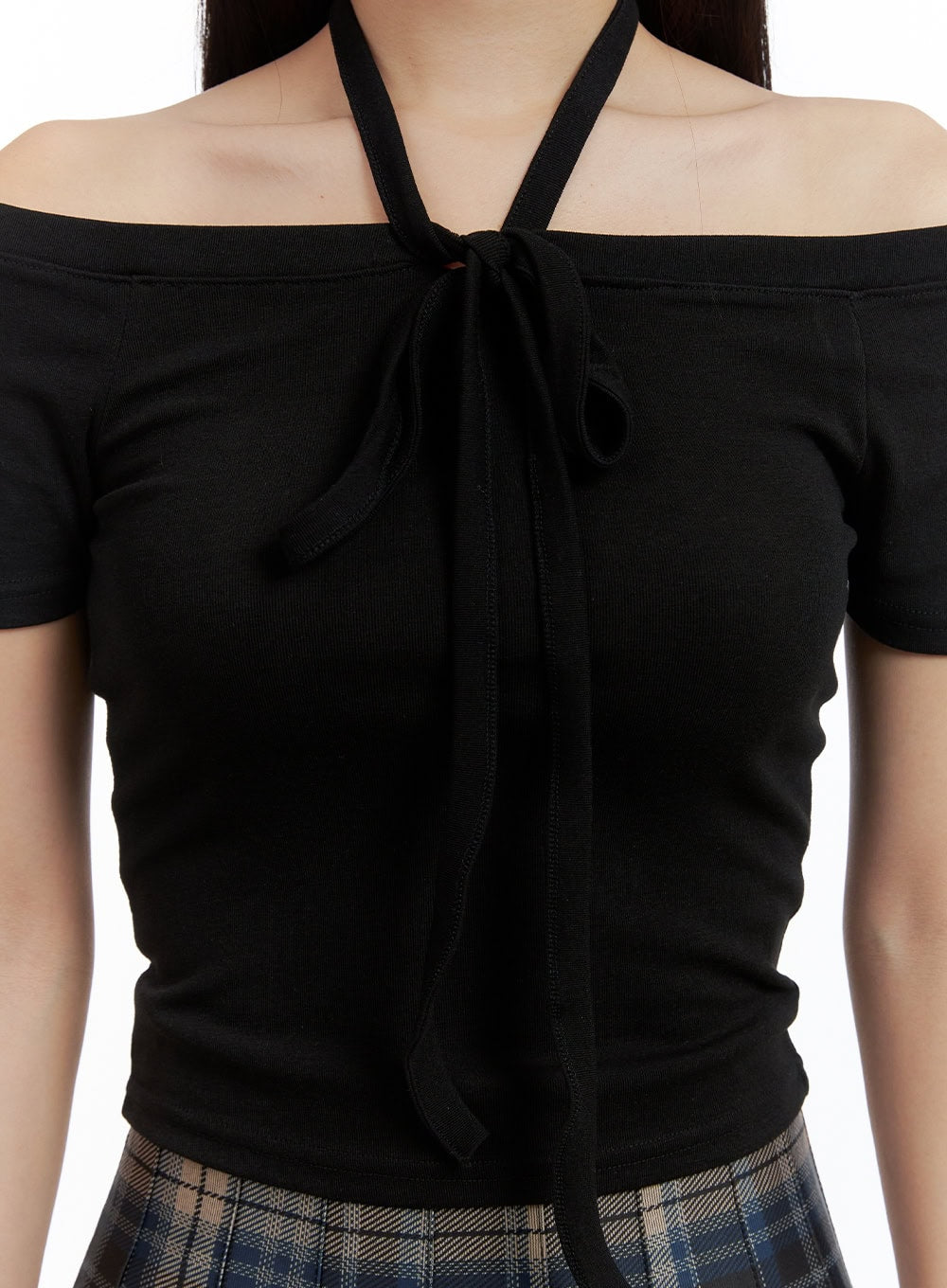 Off Shoulder Strap Halter Top OL401