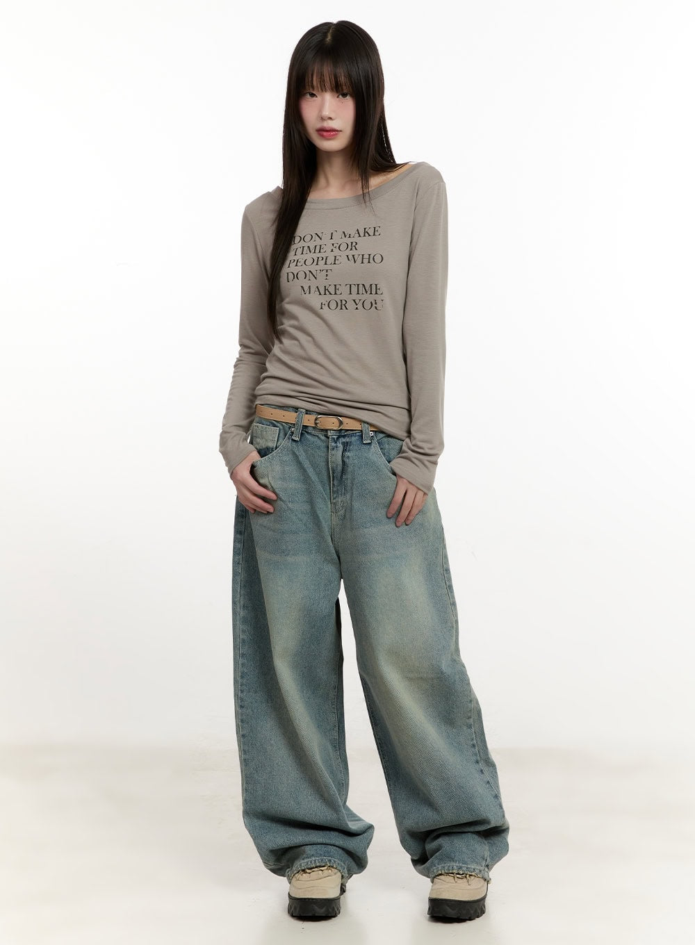 Galinda Washed Baggy Jeans CM513