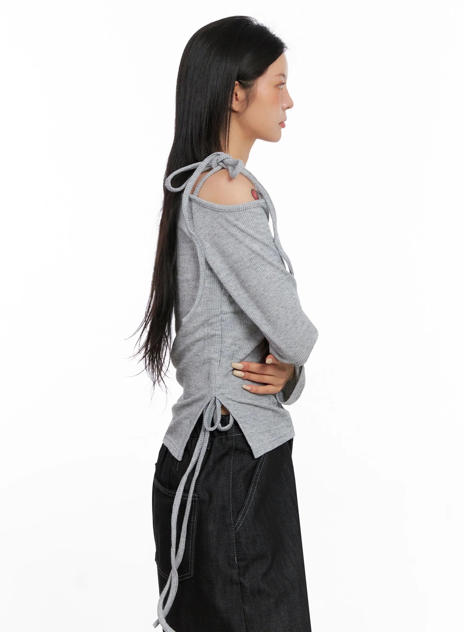 Asymmetric String Tie Top IS515