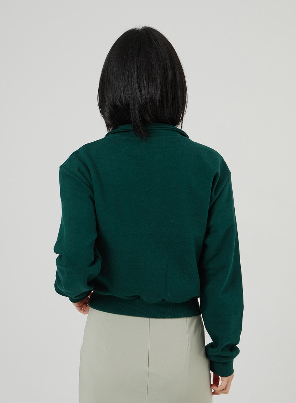 Cropped Half Zip-Up OF313
