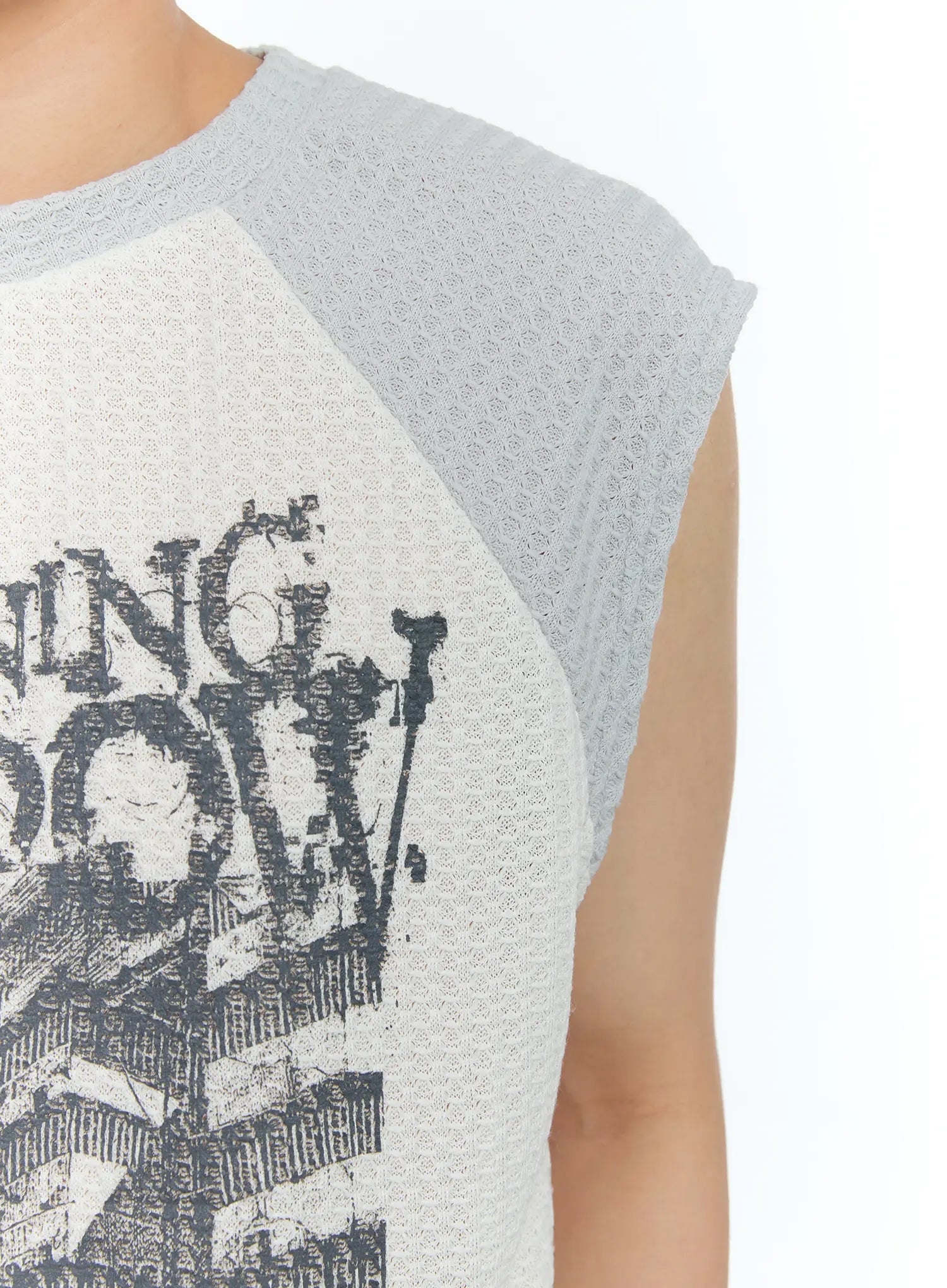 Men's Waffle Knit Sleeveless Tee IL517