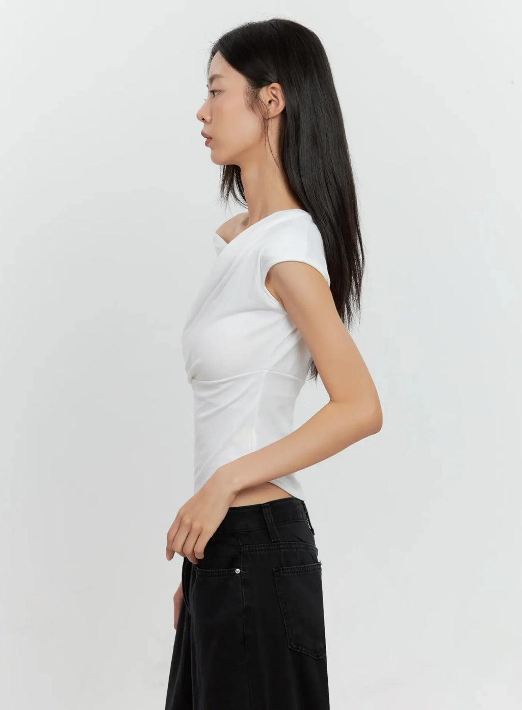 Off-Shoulder Draped Top IL528