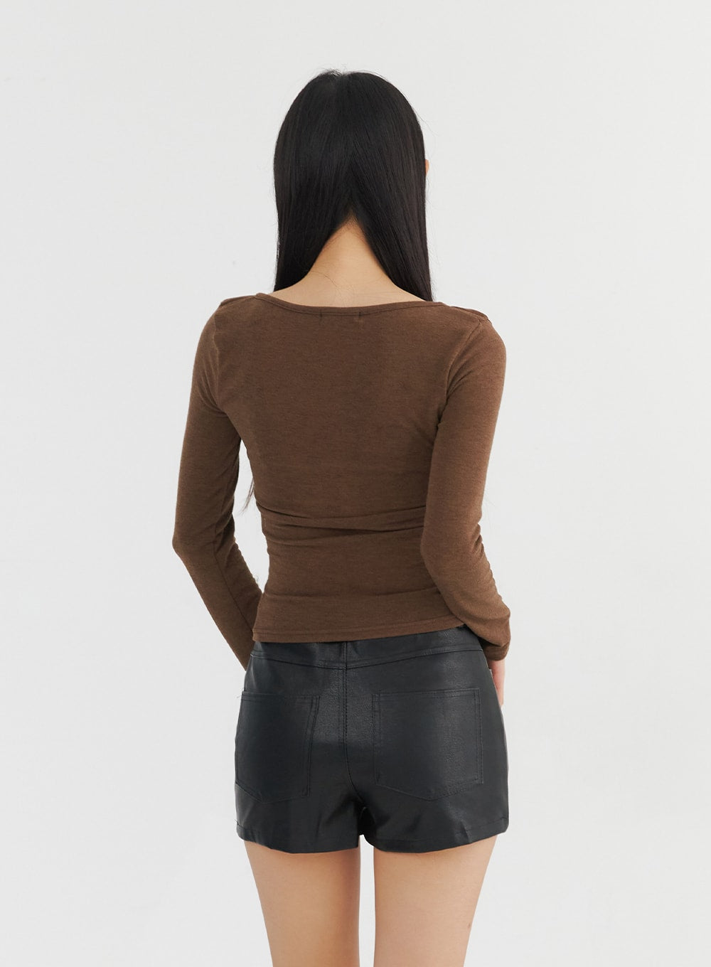 Hook Button Shirred Cardigan CO325