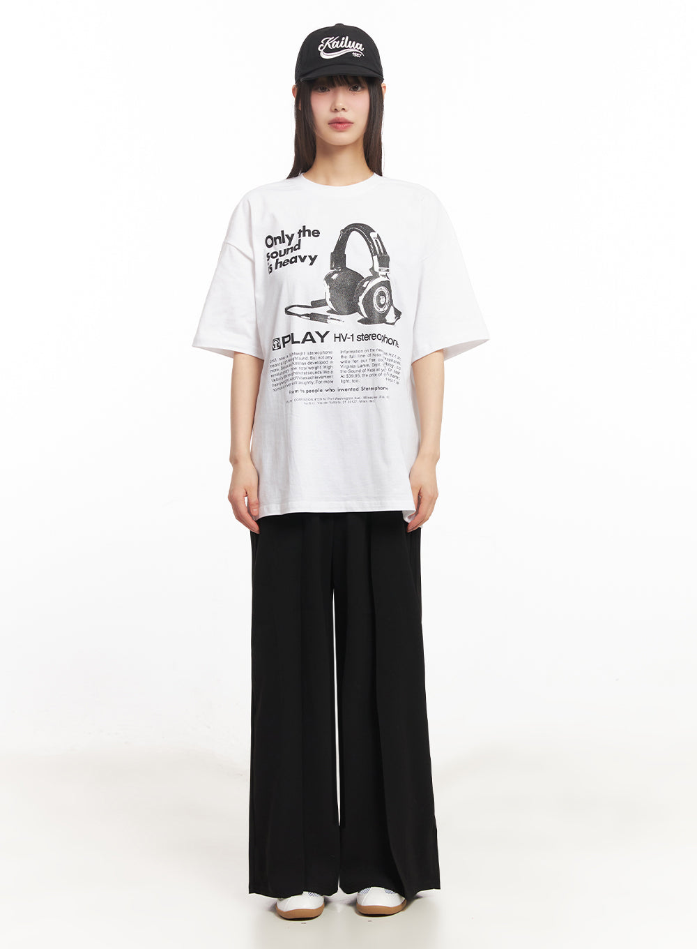 Sound Graphic Oversize T-Shirt IY502