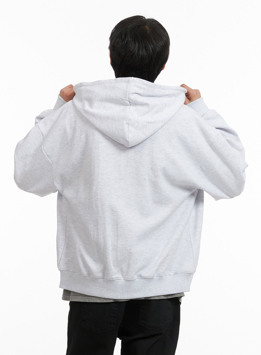 Men's Basic Hoodie Jacket (White) IY416