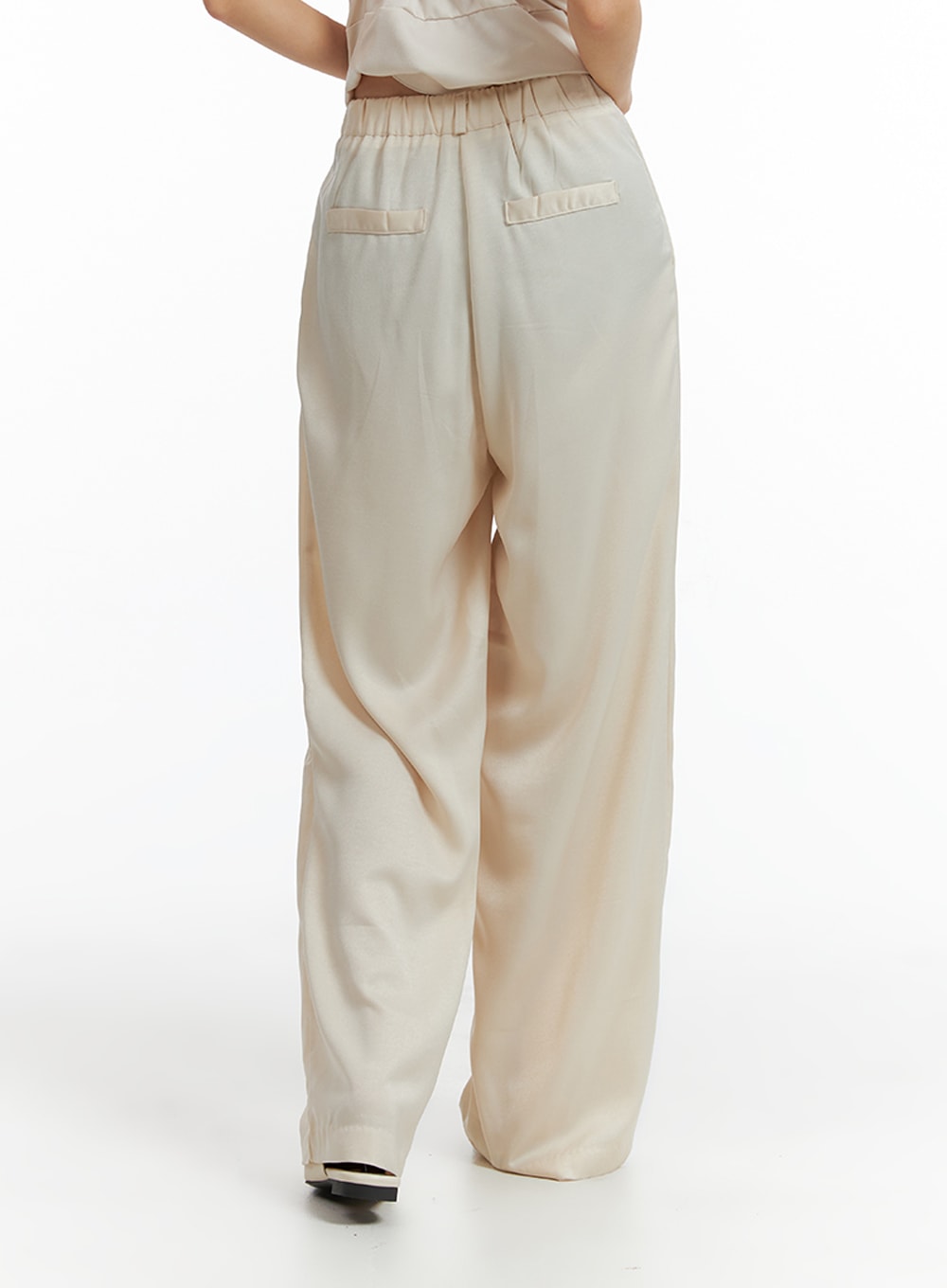 Solid Wide Leg Trousers IF402