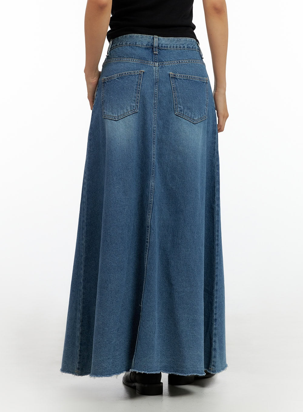 Maxi Flare Denim Skirt IL419