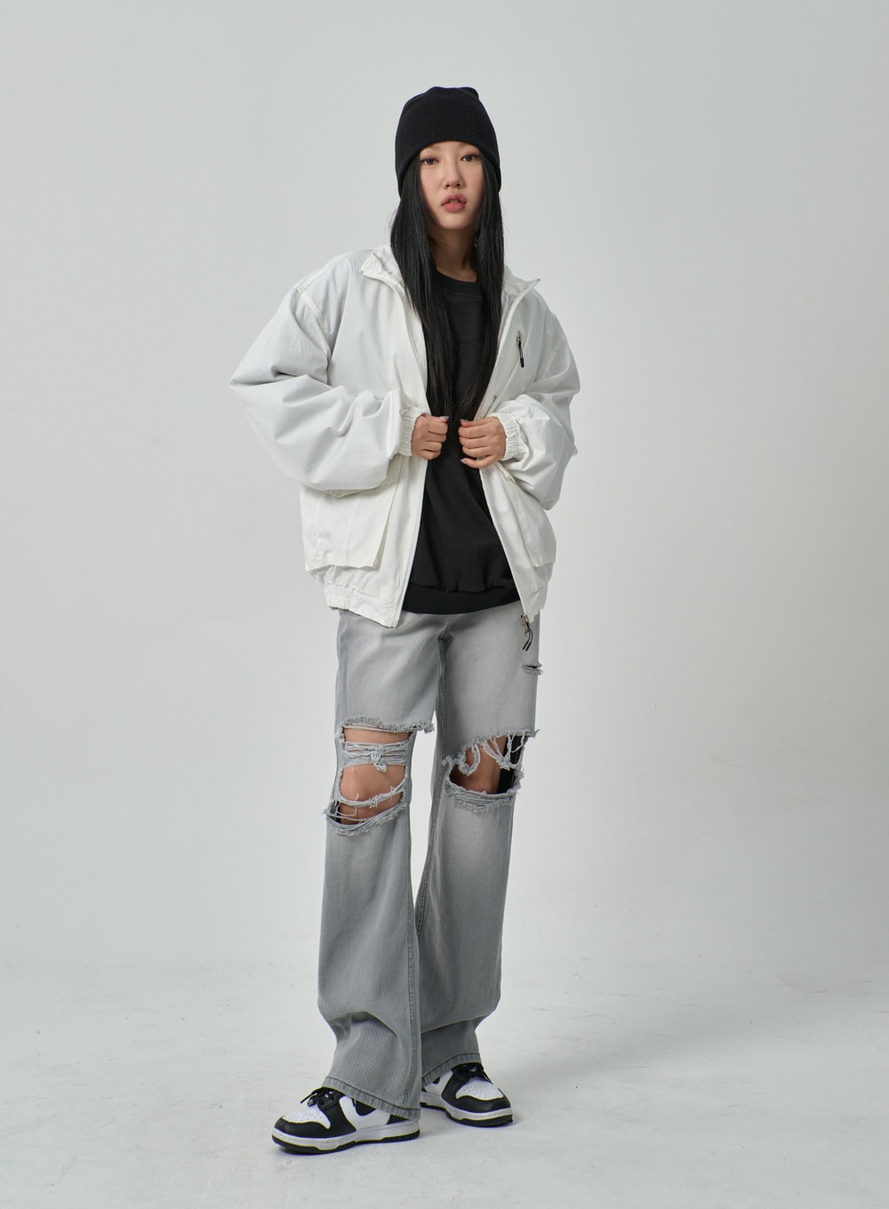 Oversized Zip-Up Jacket IF316