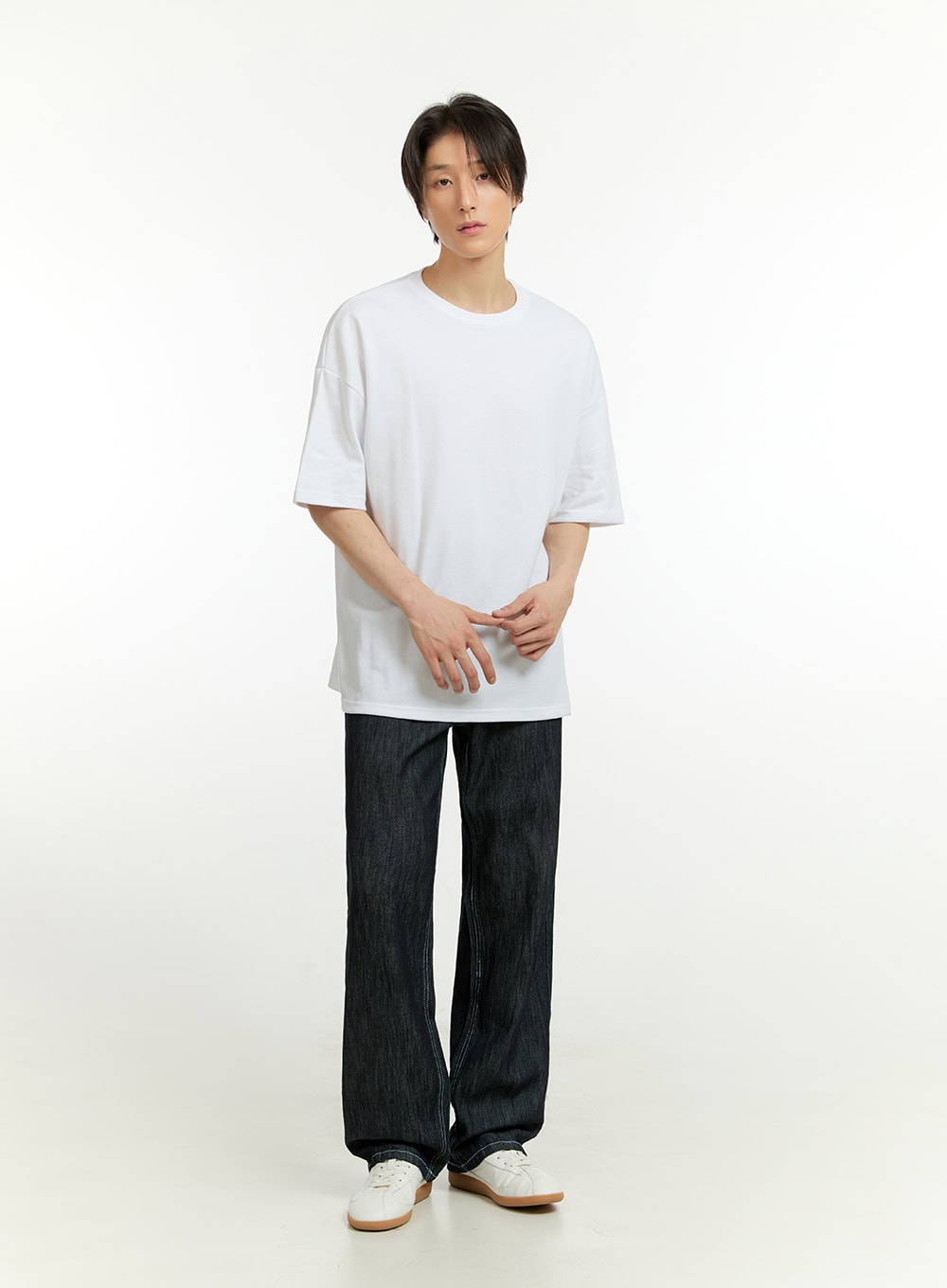 Men's Oversize Round Neck T-Shirt (White) IL418