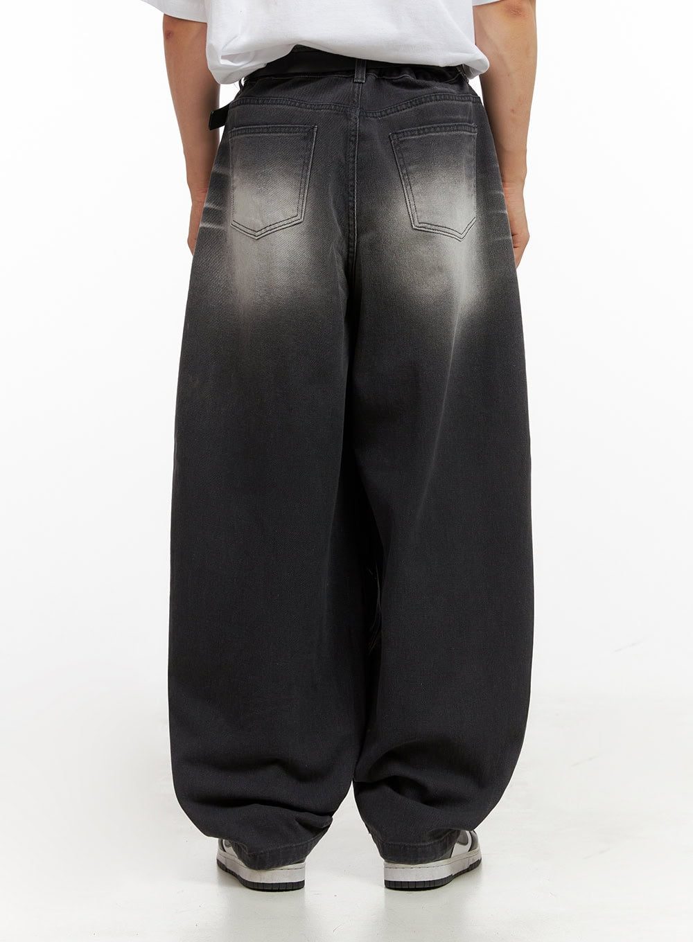 Men's Loose Fit Baggy Jeans (Black) IG409