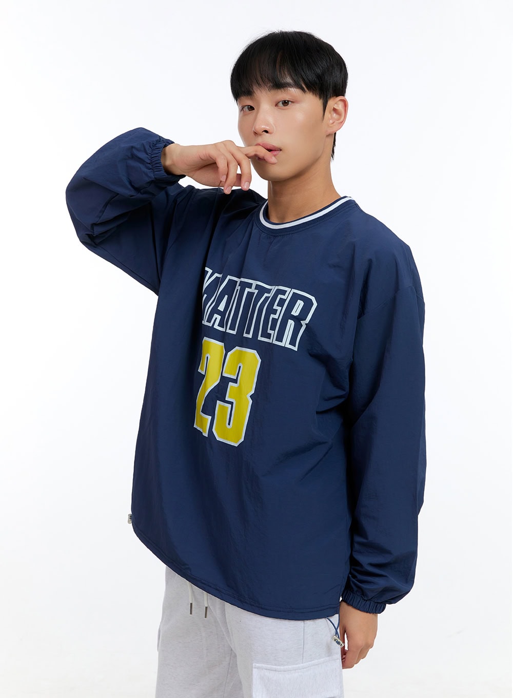 Men's Lettering Round Neck Sweatshirt IG421