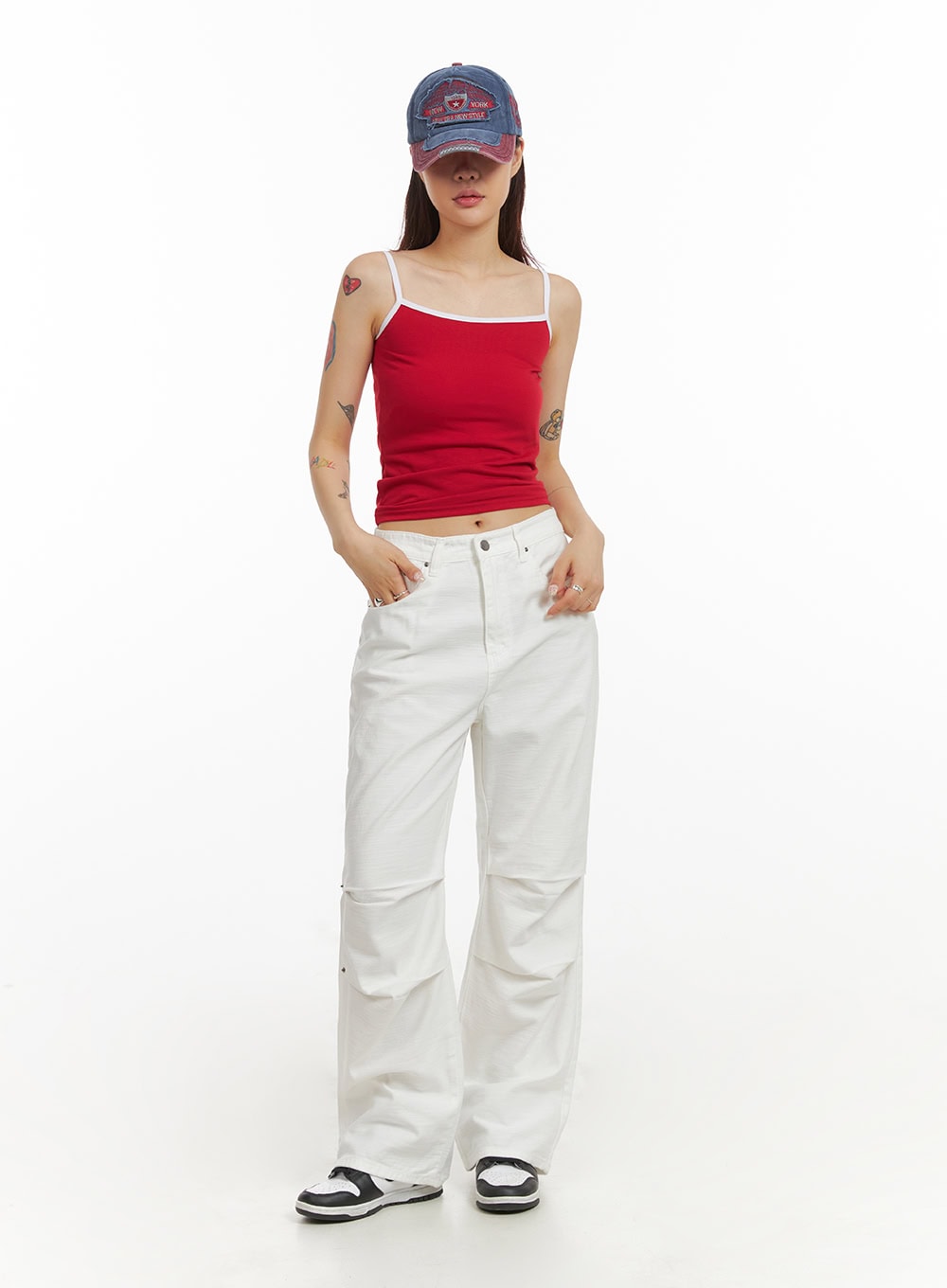 Slim Fit Contrast Cami Top IY410