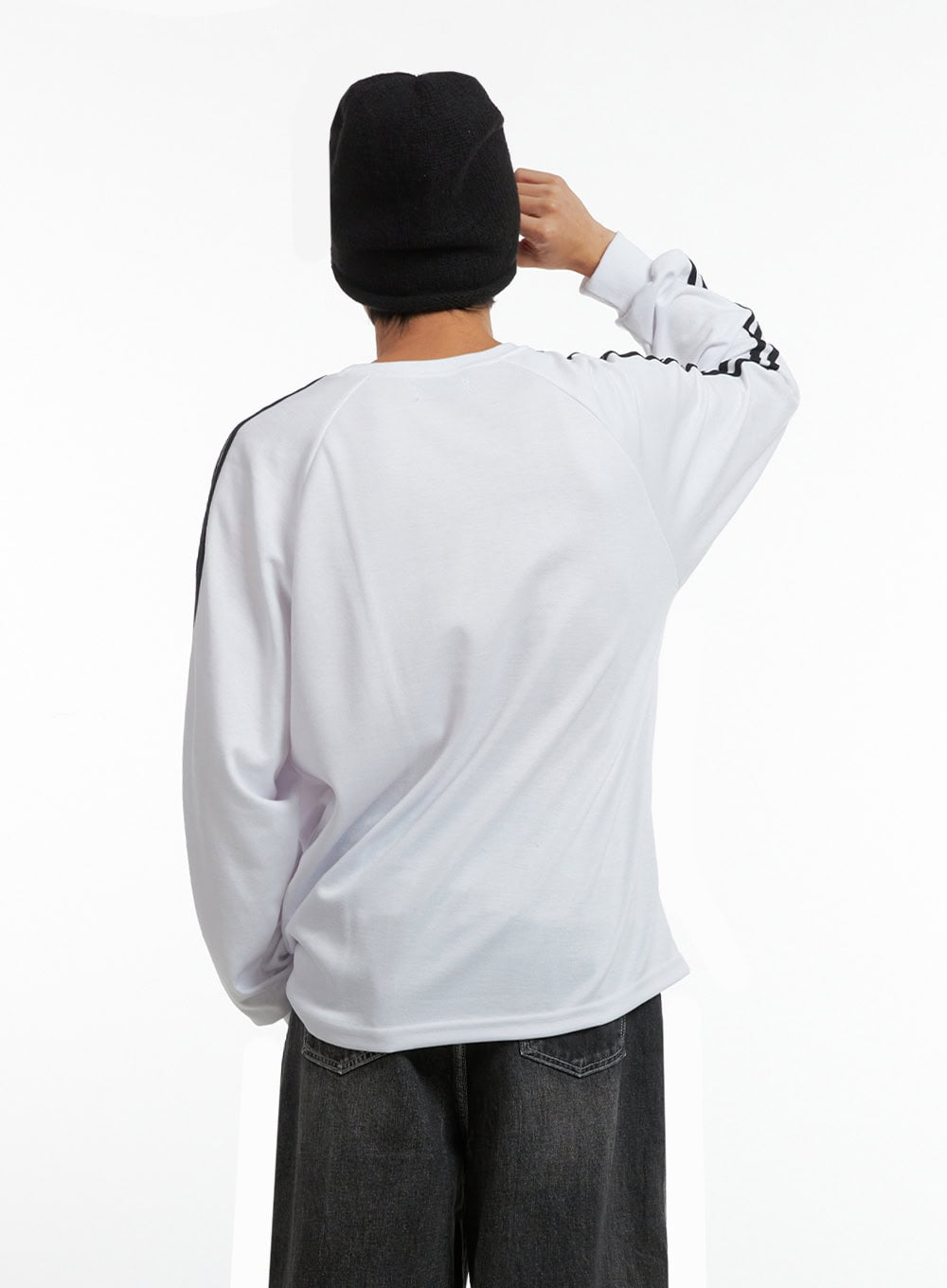 Men's Striped Logo Shirt IO417