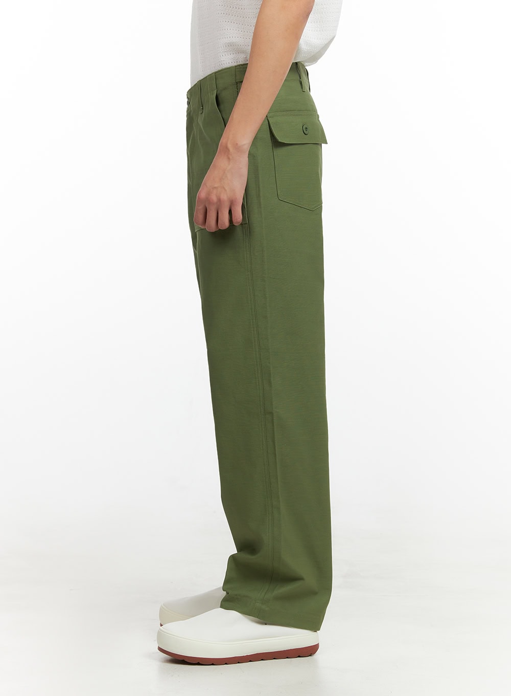 Men's Solid Cotton Pants IY431