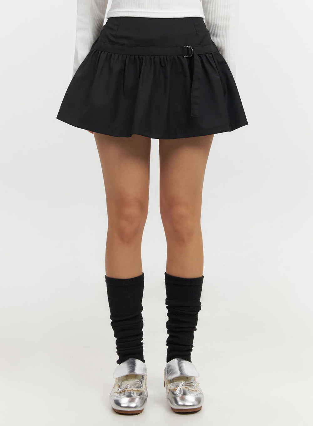 Shirred Mini Skirt IF510