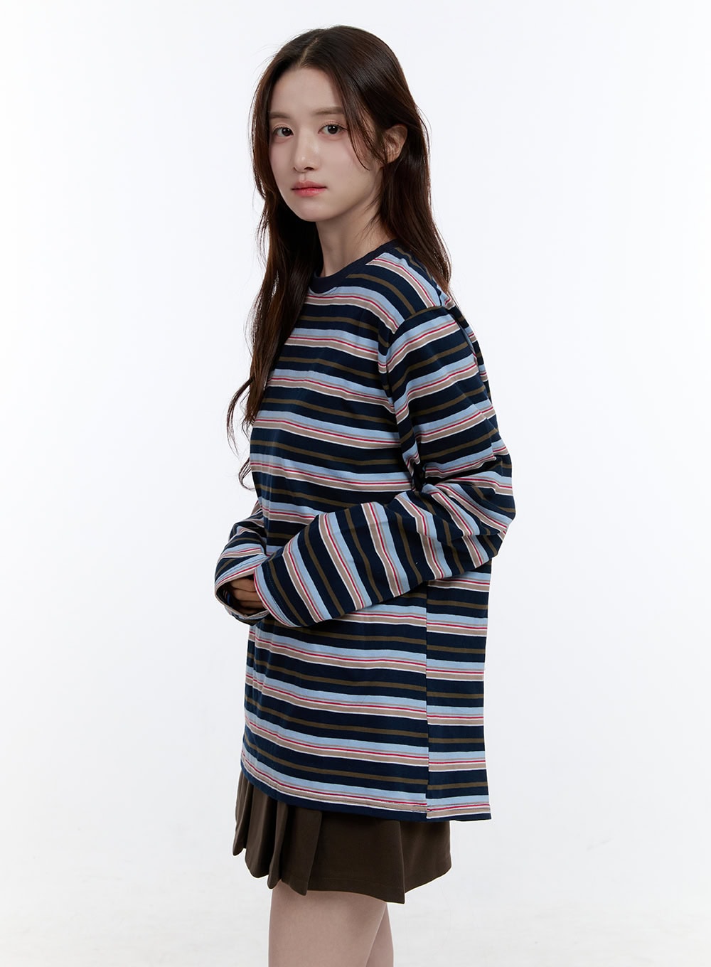 Chic Round Neck Long Sleeve Top OO407