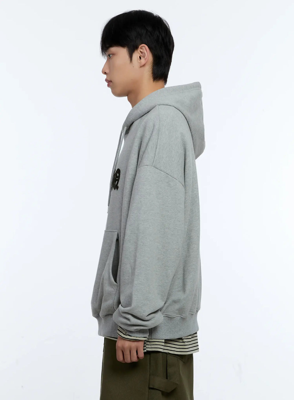 Men's Hooded Camo Patch Sweatshirt IG519