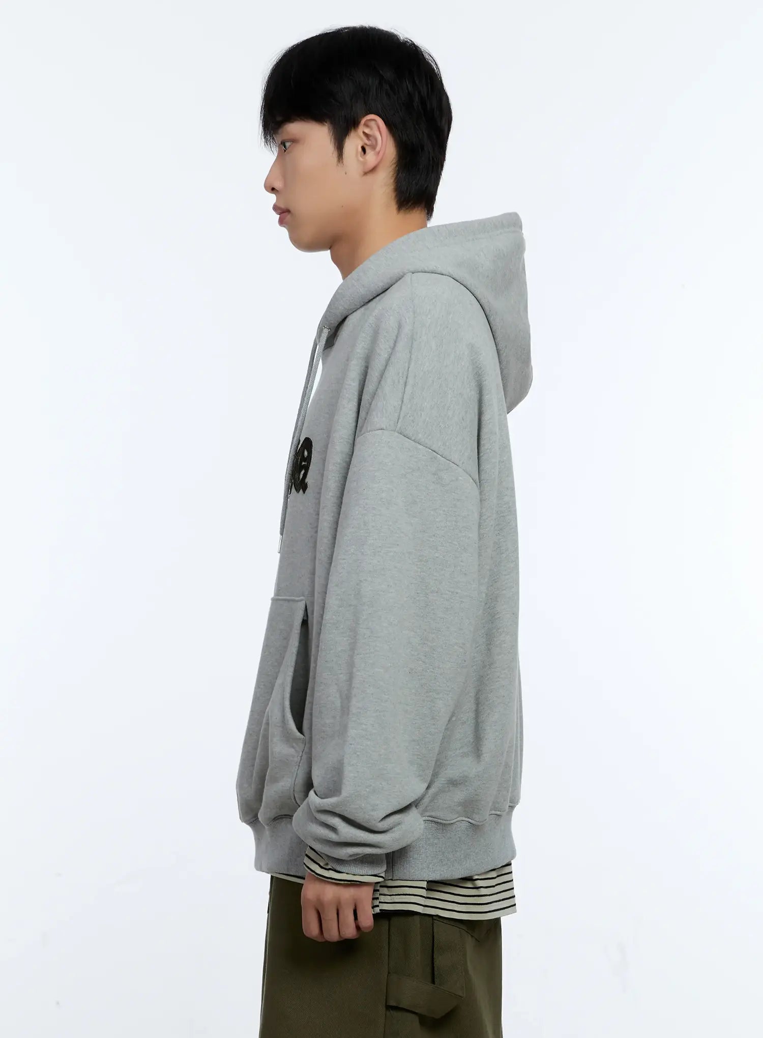 Men's Hooded Camo Patch Sweatshirt IG519