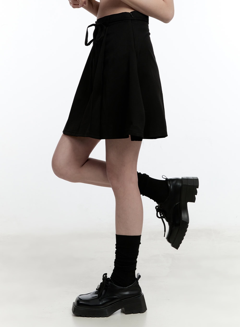 Pleated Flared Mini Skirt CM521