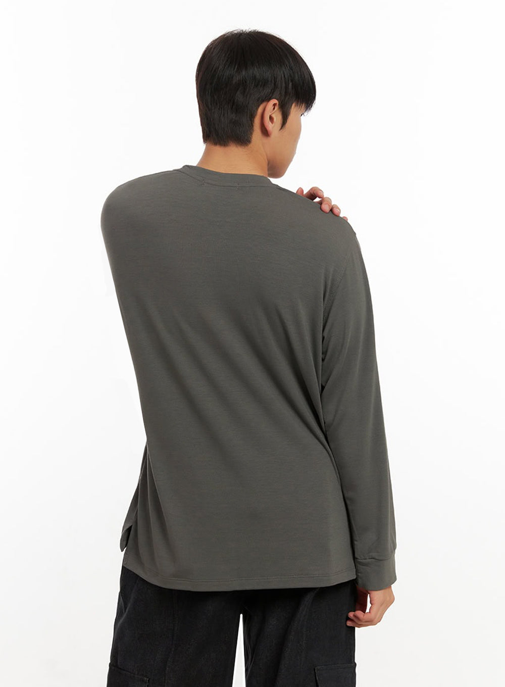 Men's Solid Comfort Long Sleeve Tee ID413
