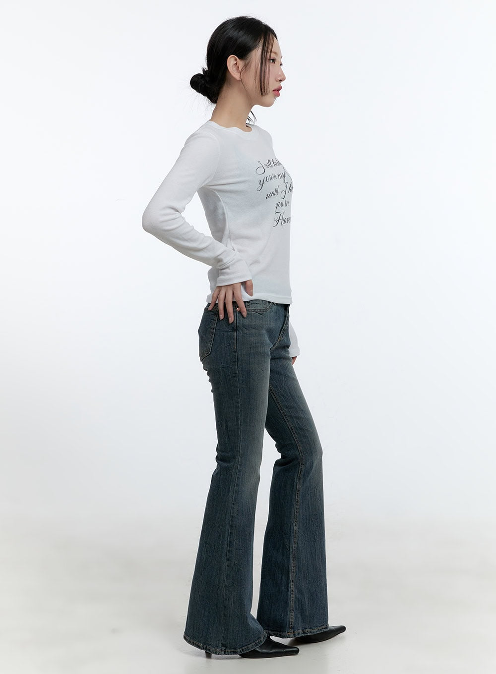 Cotton Blend Long Sleeve Top CD420