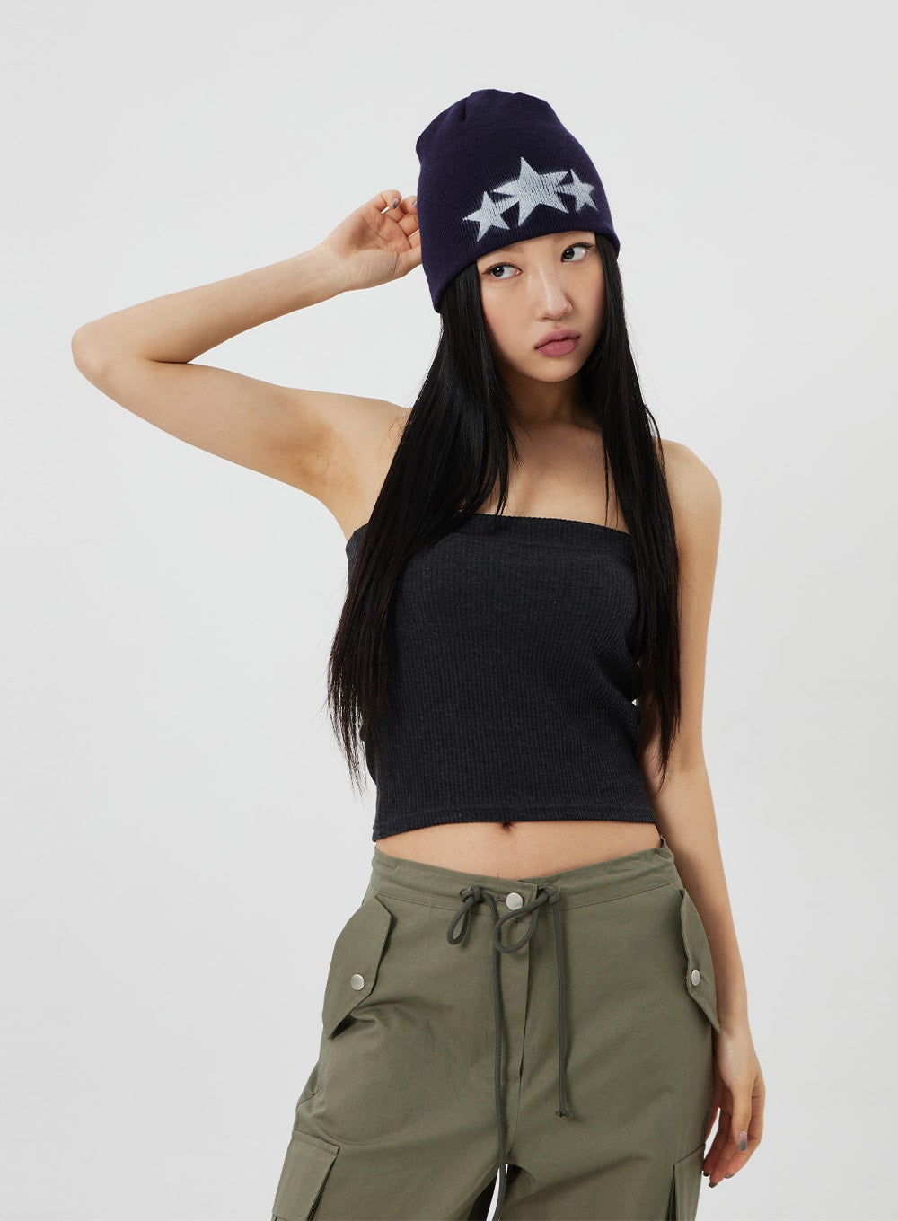 Ribbed Knit Tube Top CF323