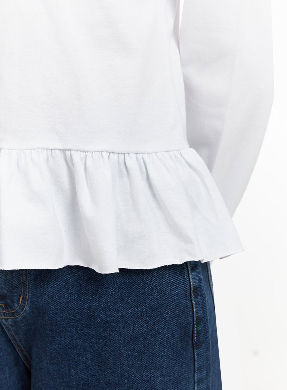 Elegant Frill Long-Sleeve Top IJ530