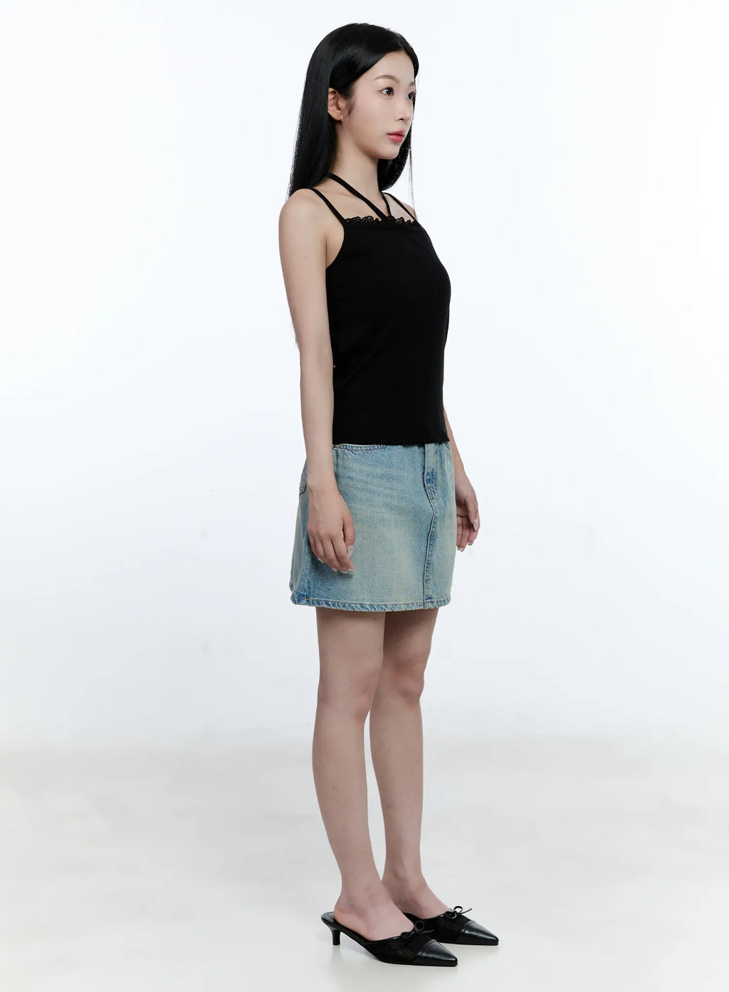 Lace-Trim Halter Tank CG512