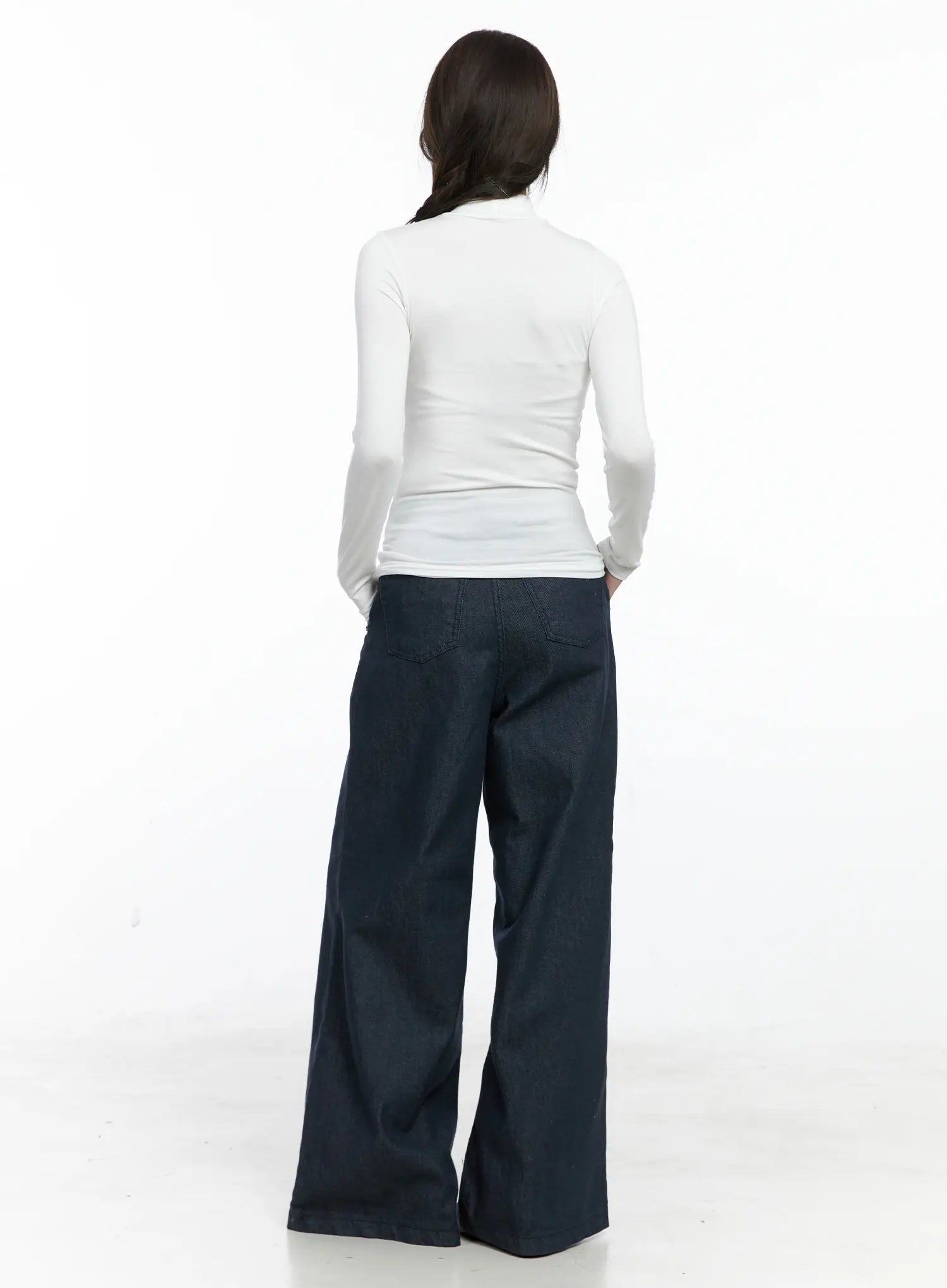 Basic Mock Neck Long Sleeve Top CO503