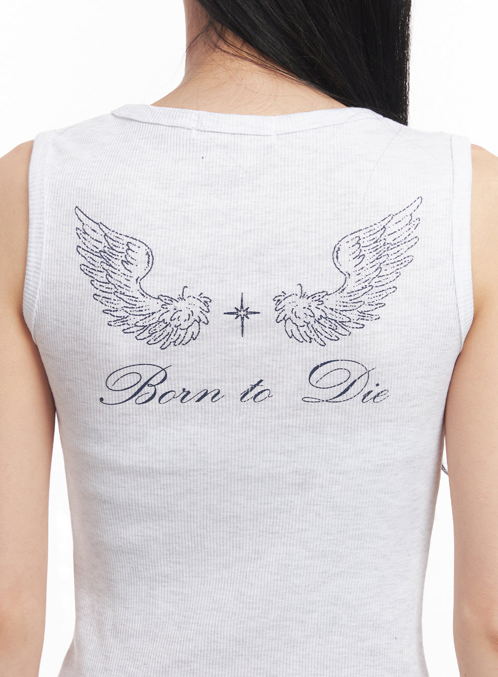 Slim-Fit Sleeveless Star Graphic Top IY516