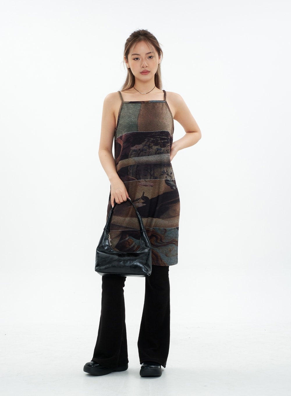 Boot-cut Shirring Banded Pants CM29