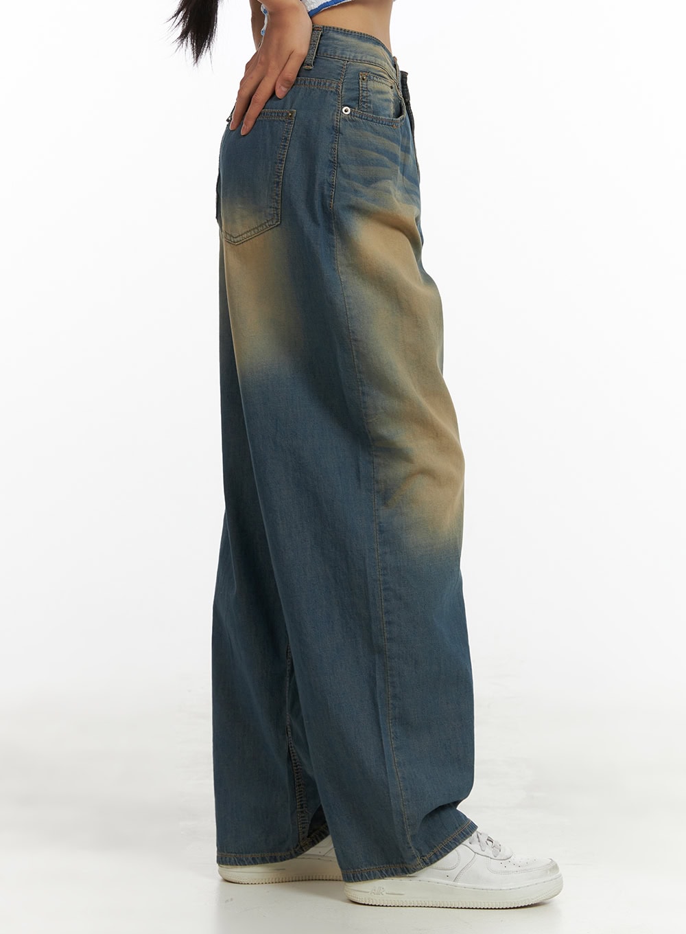 Wide Washed Jeans CU414