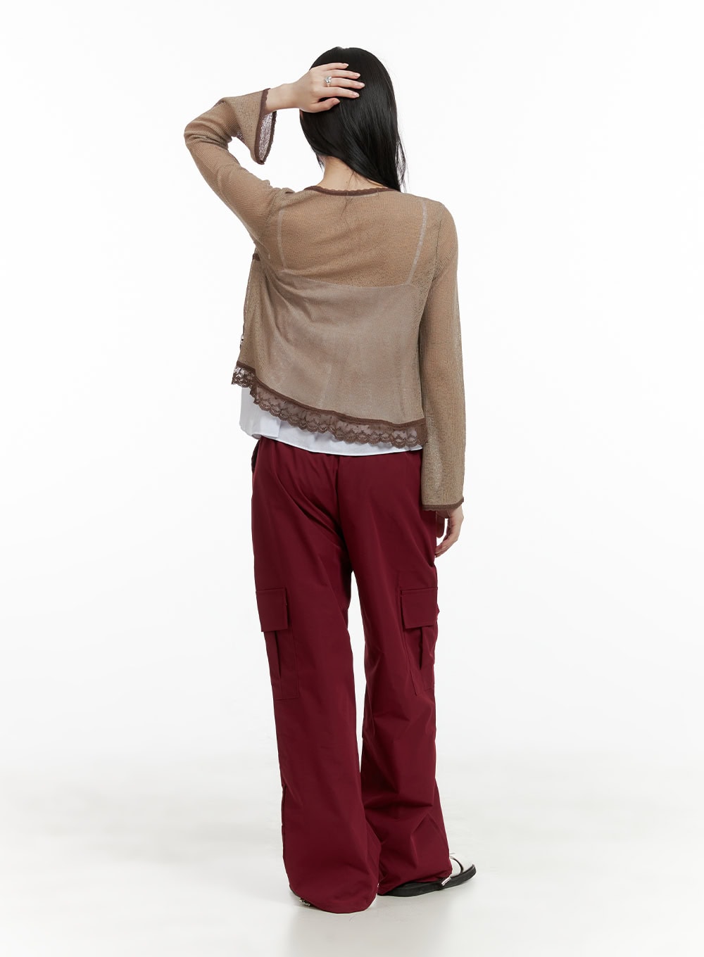 Lace Hem Cardigan CL412