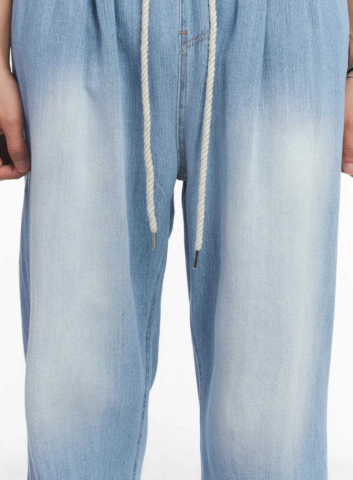 Men's Adjustable Linen Denim Pants (Light blue) IU519