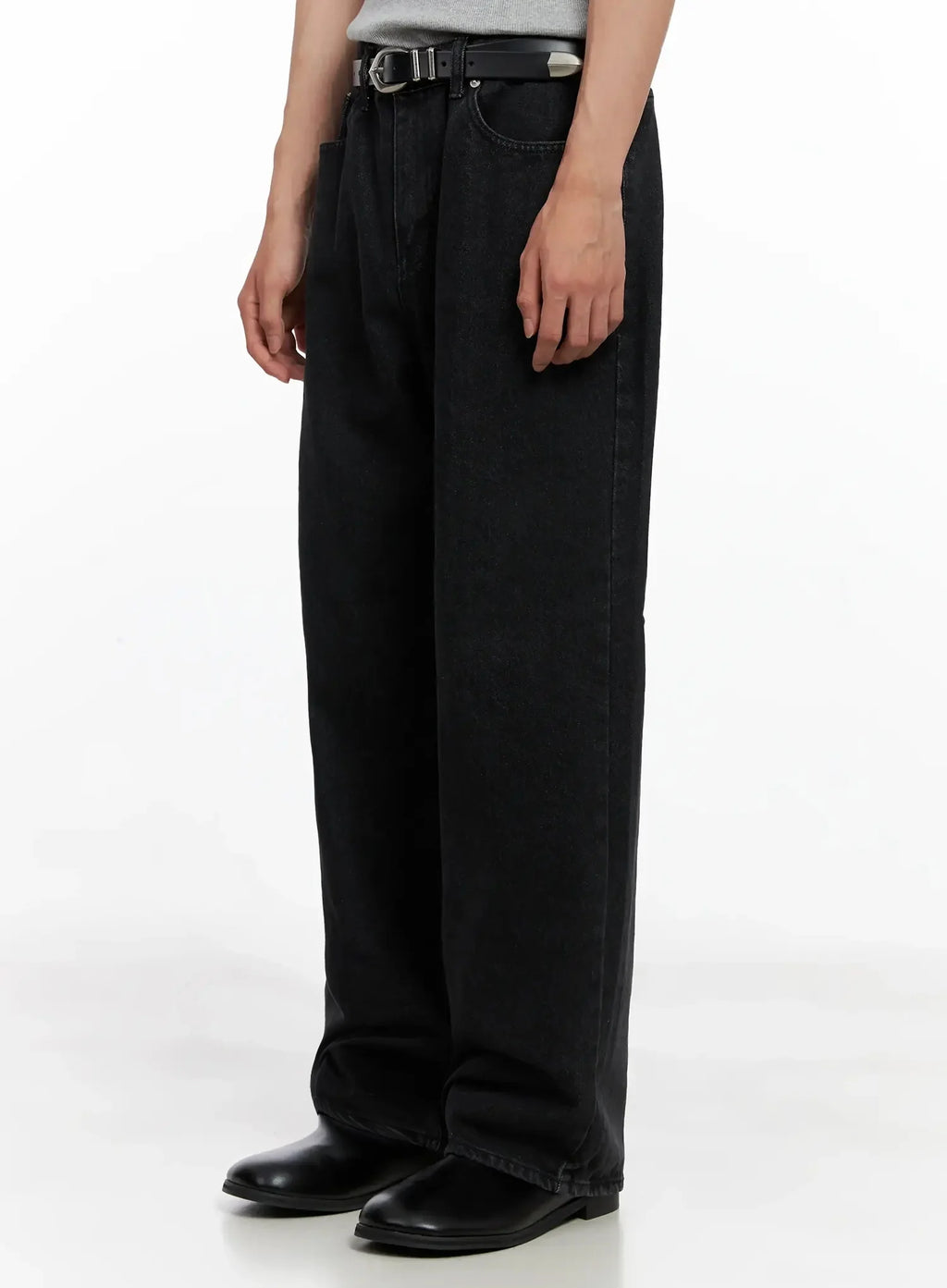 Men's Vintage Black Jeans IO517