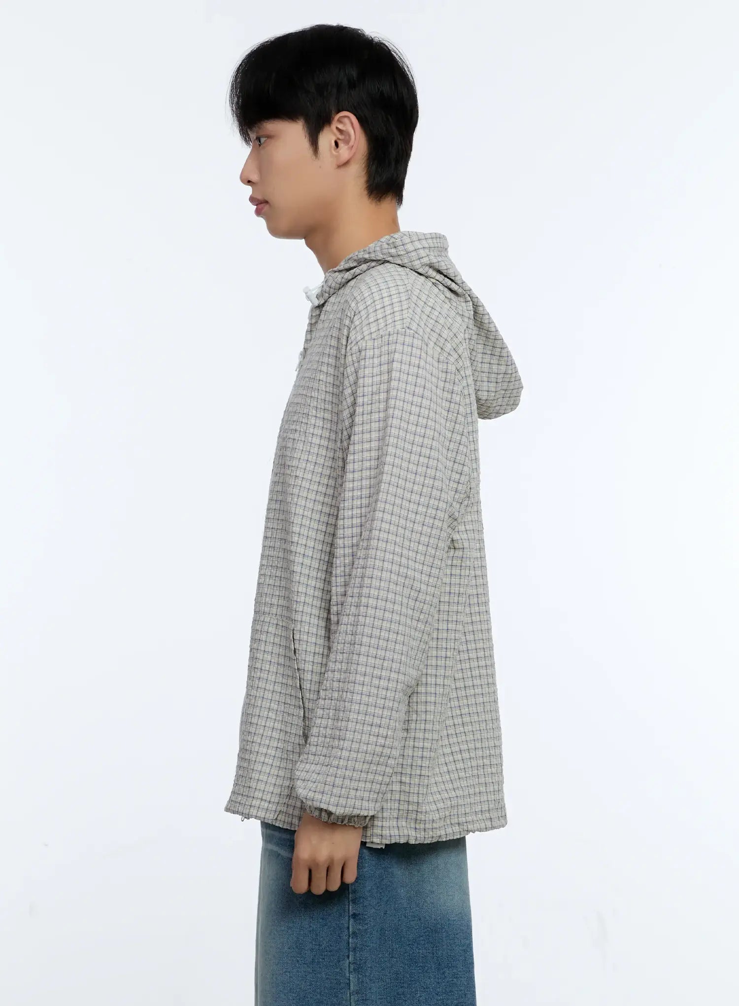 Men's Checkered Windbreaker Jacket IG515