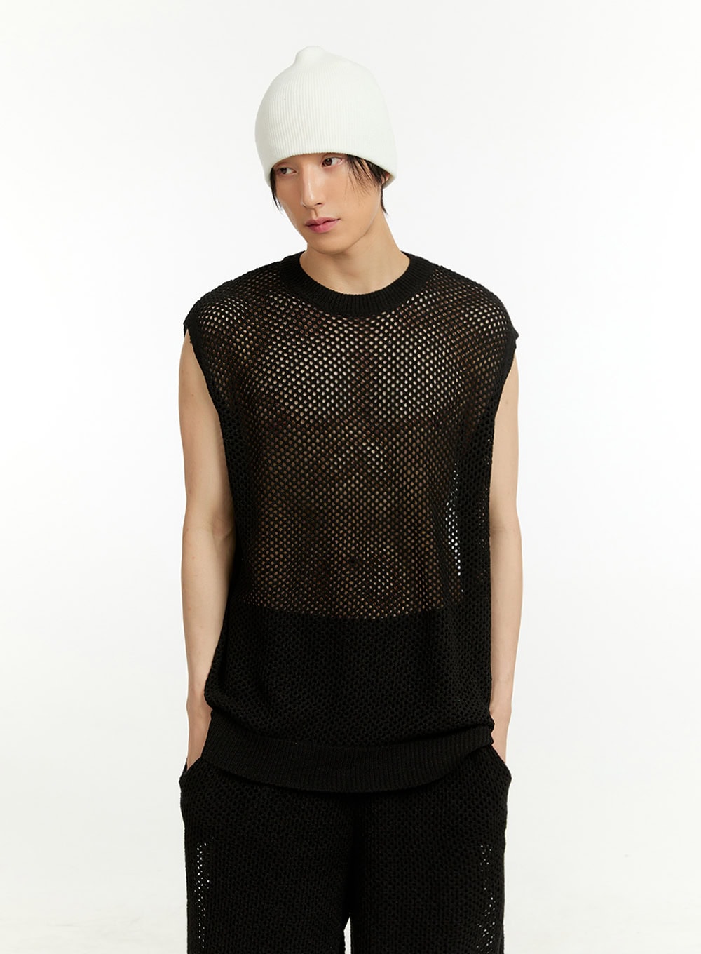 Men's Sheer Sleeveless Top IL418