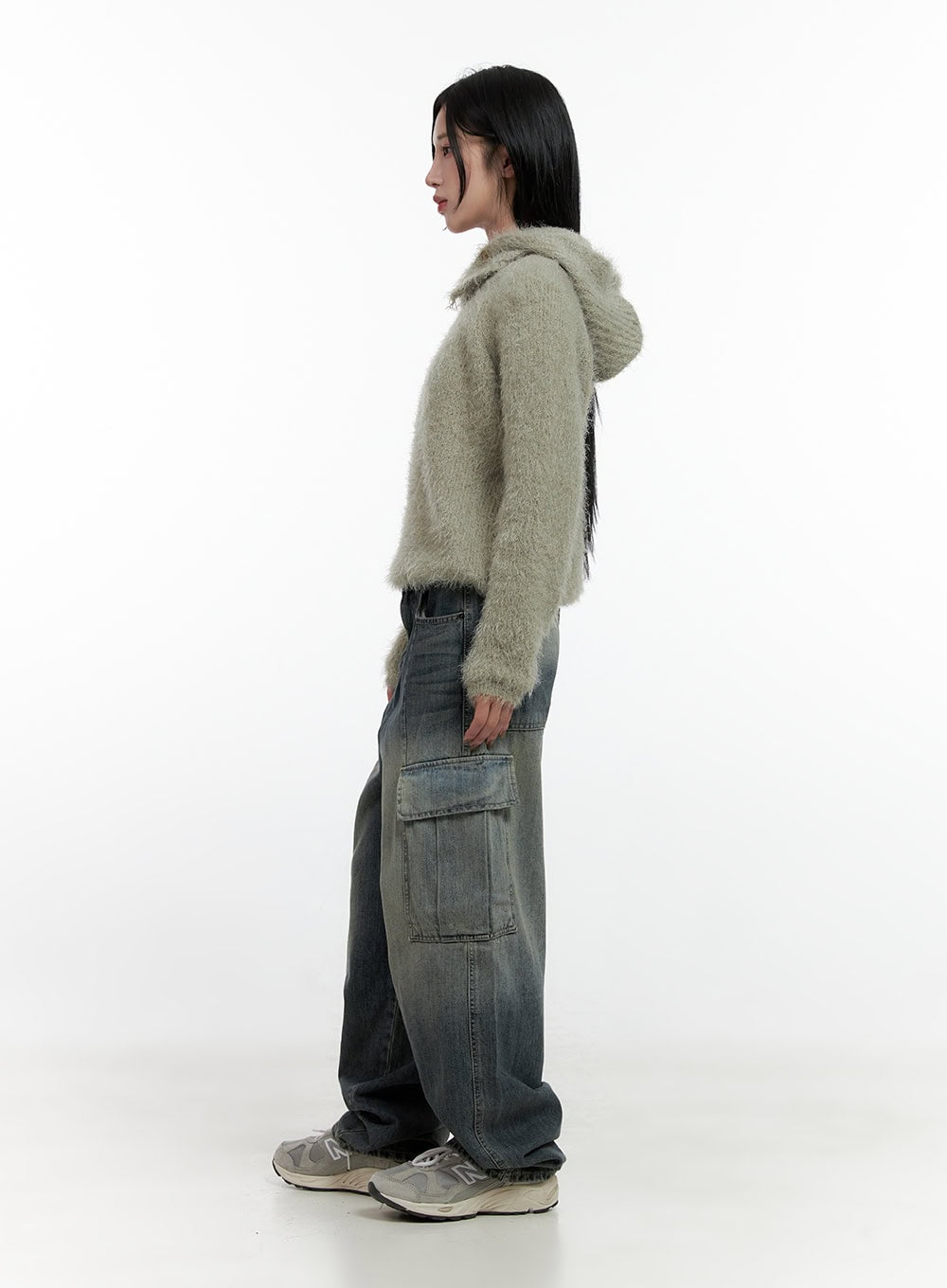 Fuzzy Knit Sweater and Balaclava Set CN407