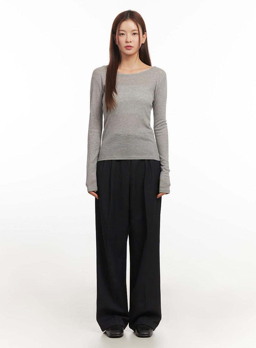 Essential Sheer Long-Sleeve Top IM524