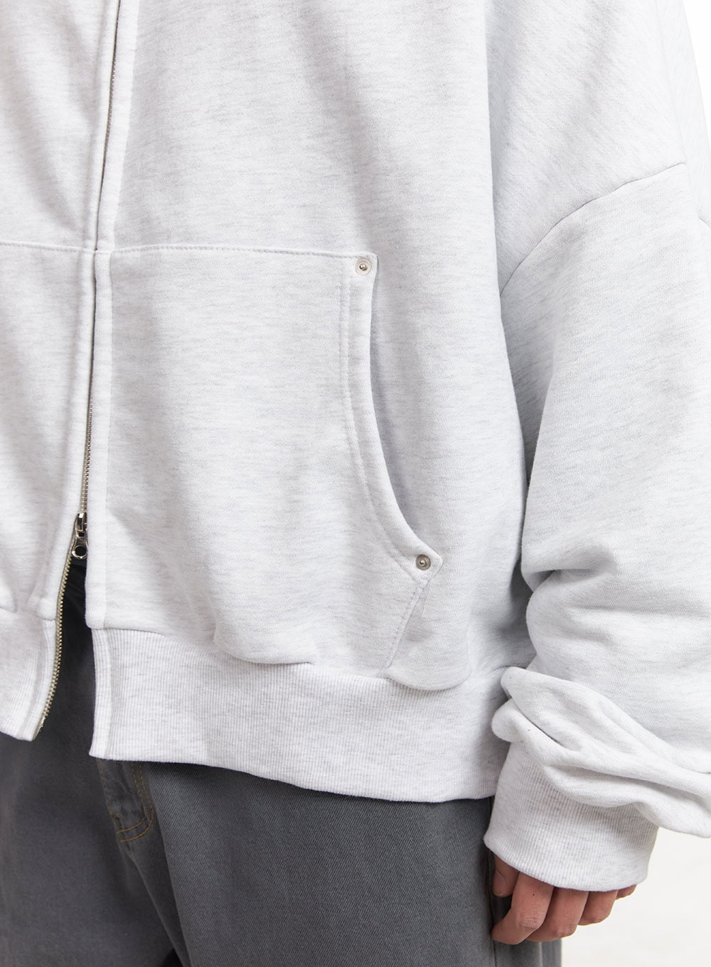 Men's Oversize Zip-Up Hooded Jacket IM527