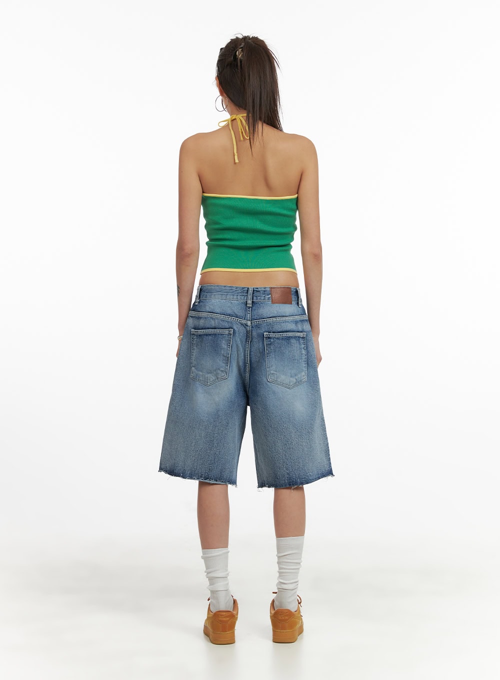 Washed Wide Leg Jorts CY424