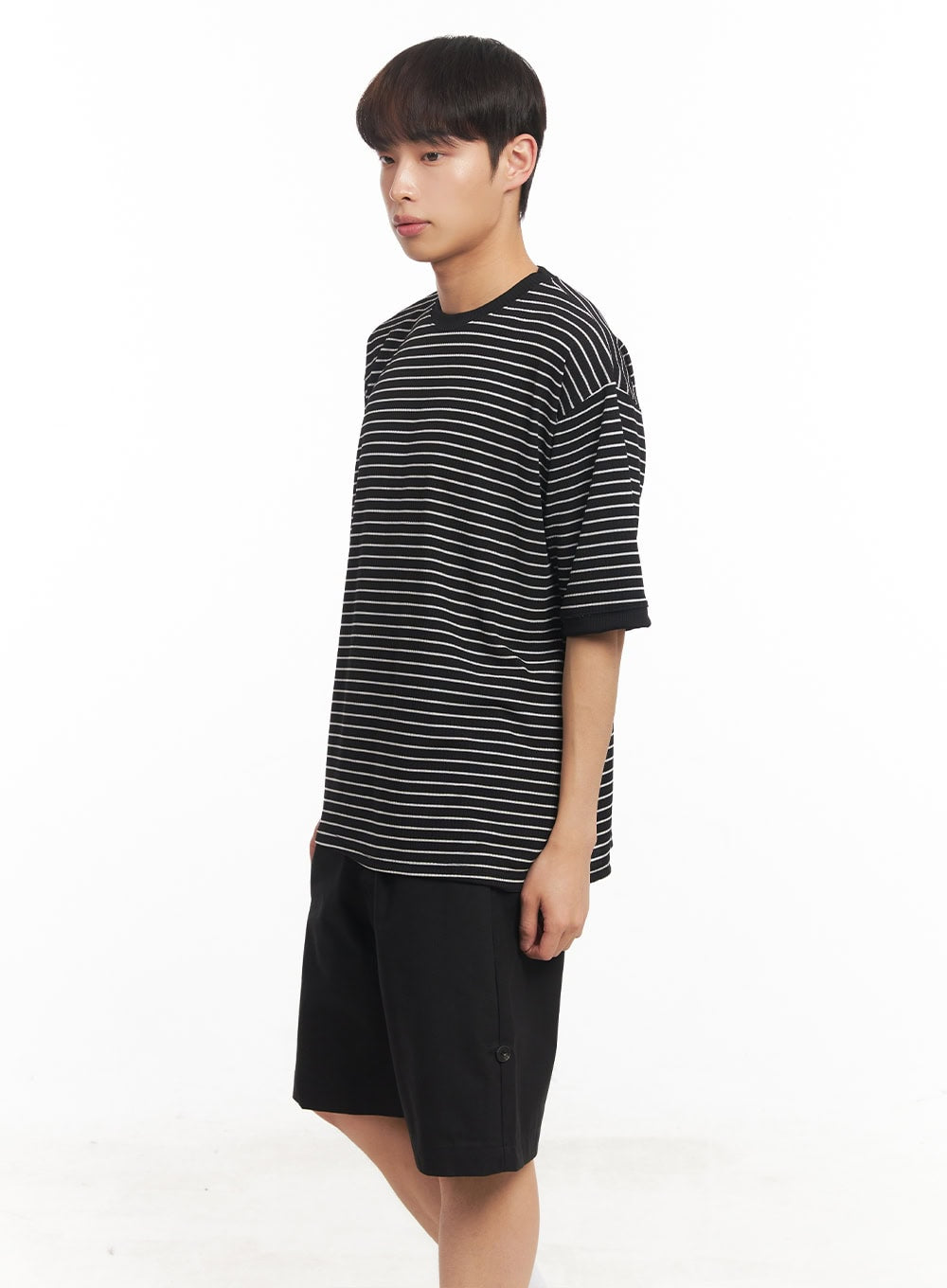 Men's Striped Round Neck T-Shirt IA518