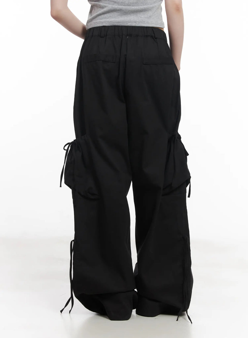 Strap Cargo Wide-Leg Pants CU518