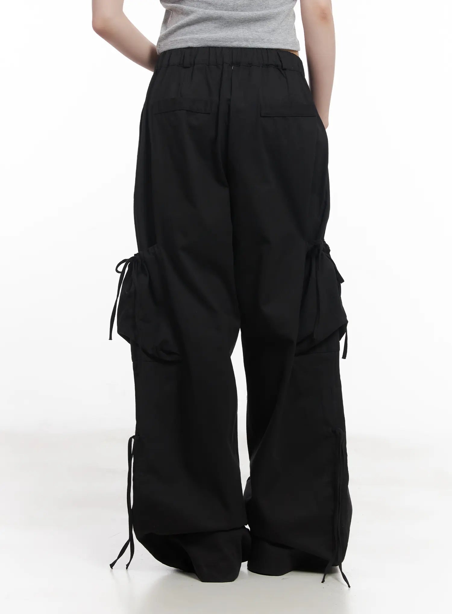 Strap Cargo Wide-Leg Pants CU518