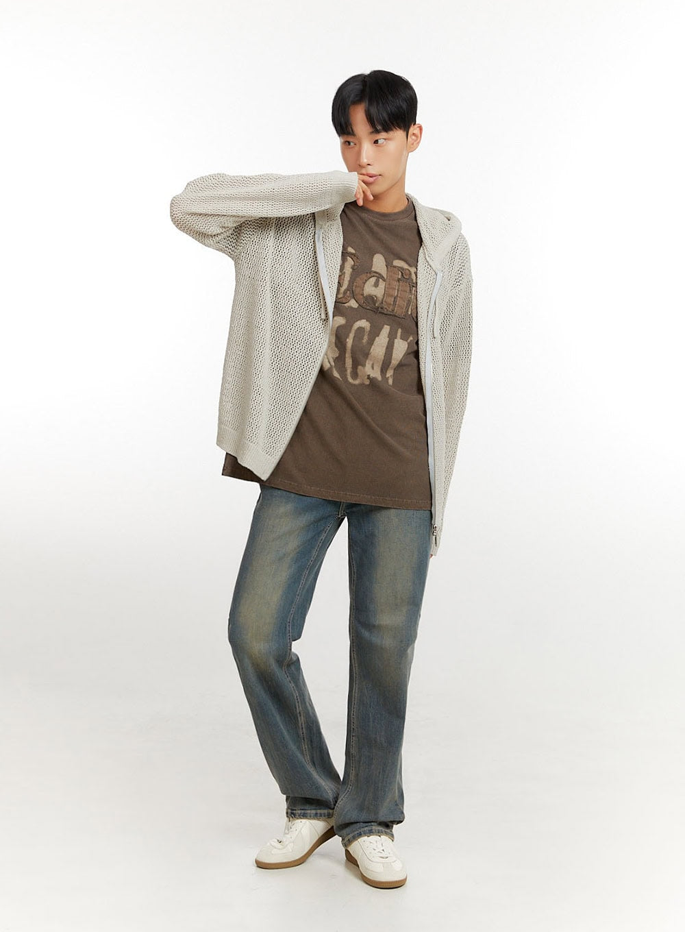 Men's Mesh Zip-Up Hoodie IU426