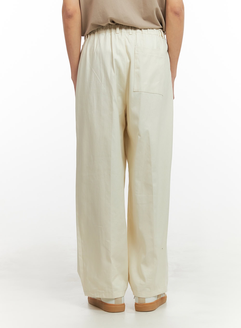 Men's Pintuck Cotton Wide Fit Pants IY431