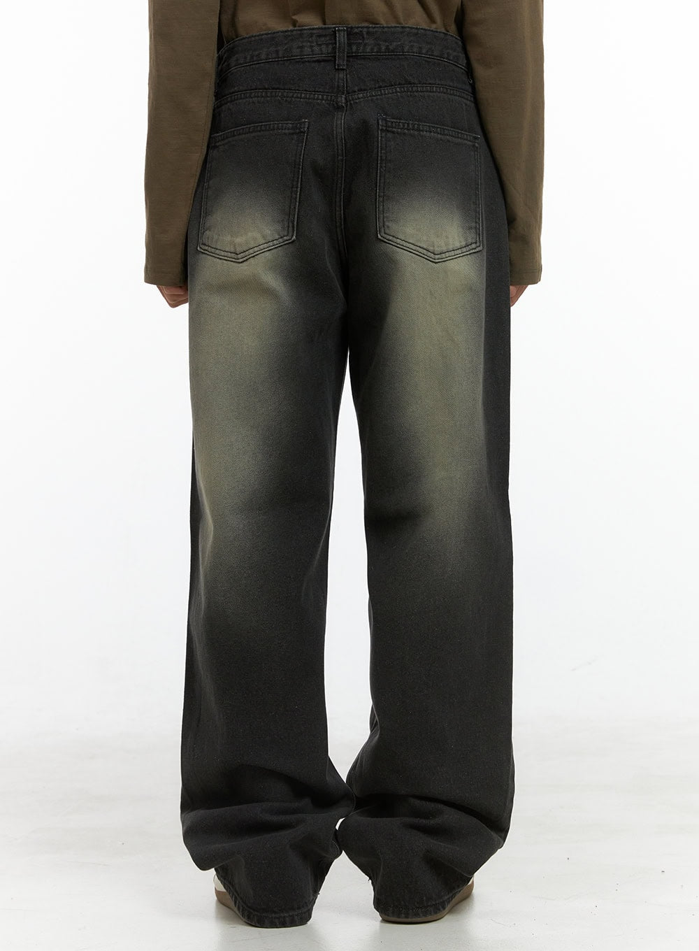 Men's Wide Fit Washed Cotton Denim Jeans IS420