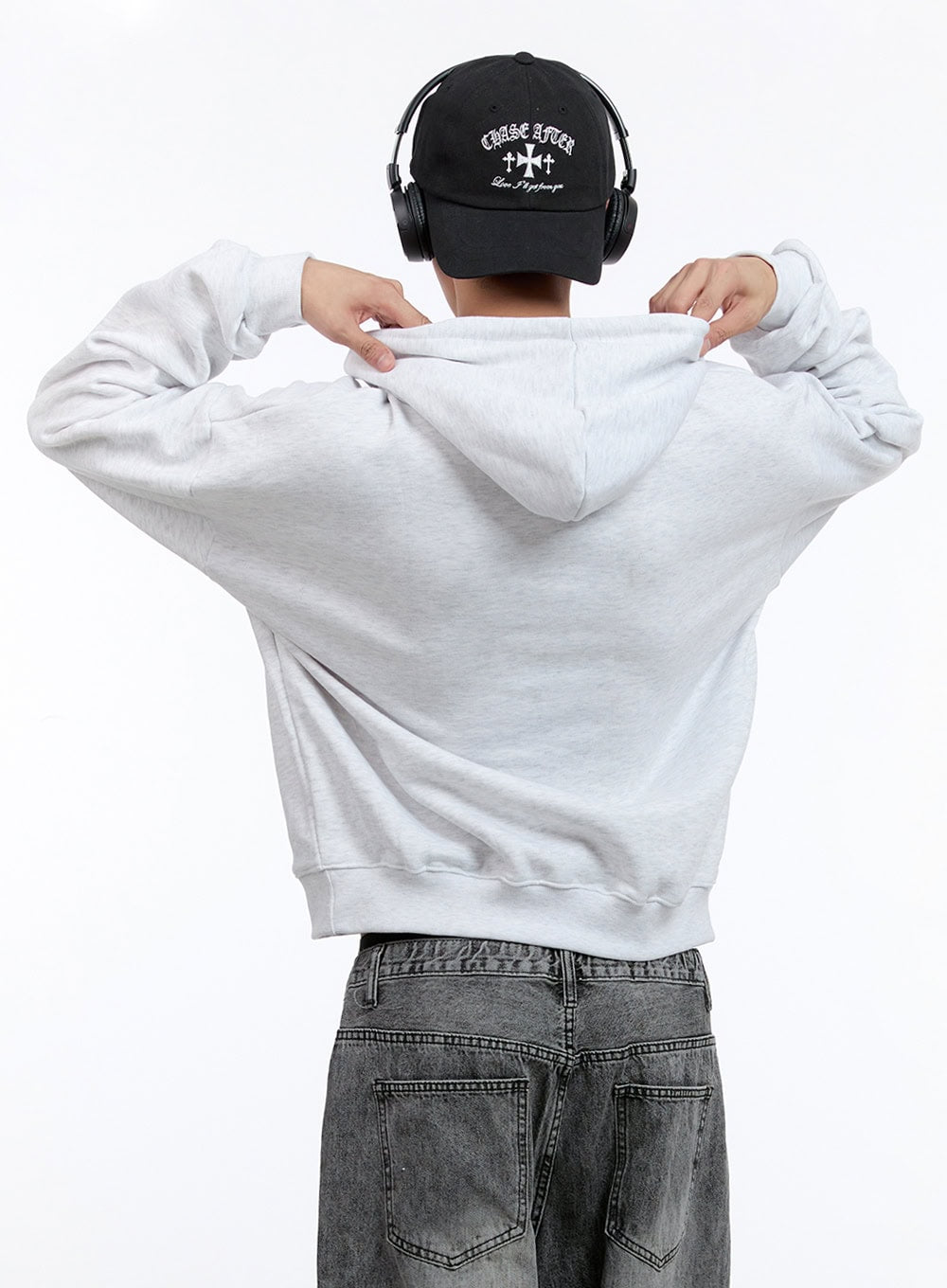 Men's Cotton Lettering Graphic Hoodie IG427