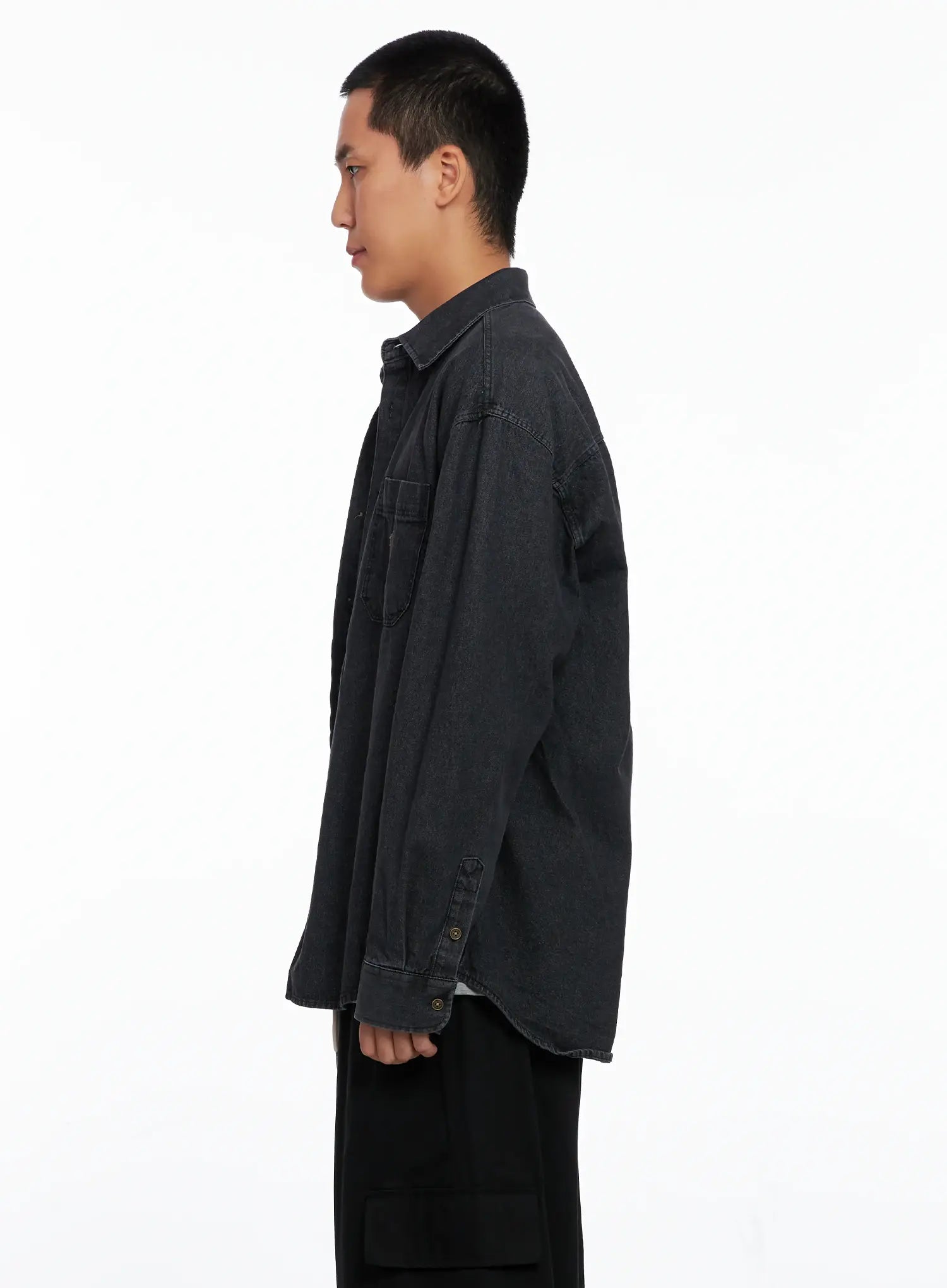 Men's Denim Patch Pocket Shirt IS510